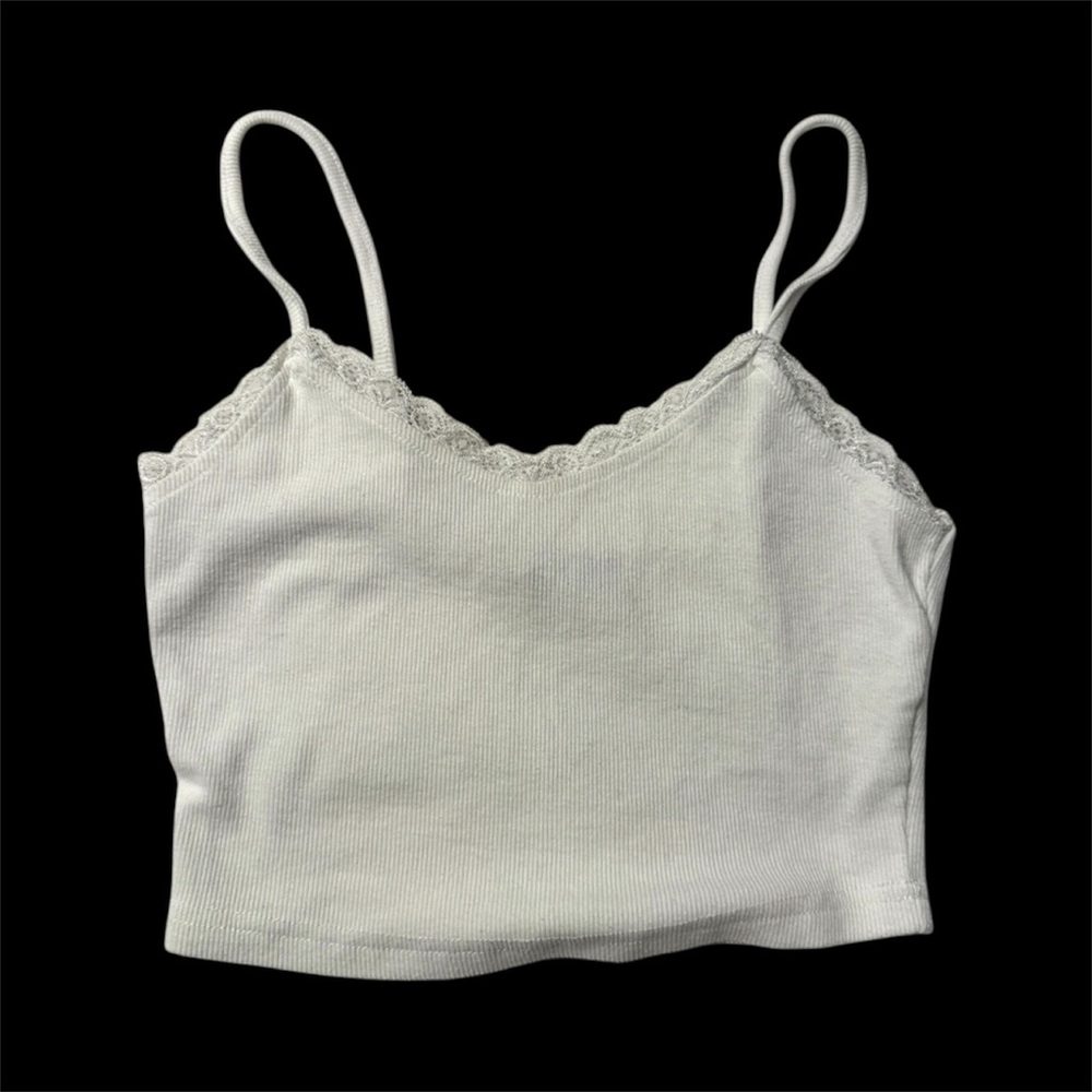 SHEIN White Ribbed Cami Top